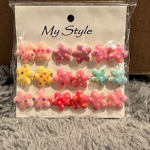 My Style Colorful Flower Earrings Kids